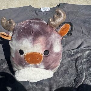 Plush Reindeer Toy with Antlers